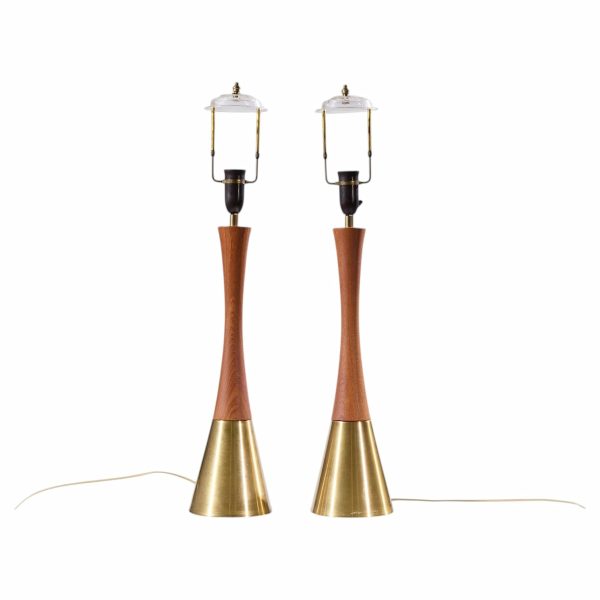 tony paul for westwood industries mid century table lamps - pair