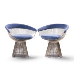warren platner for knoll mid century dining chairs - pair
