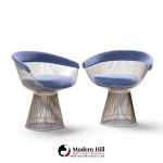 warren platner for knoll mid century dining chairs - pair