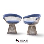 warren platner for knoll mid century dining chairs - pair