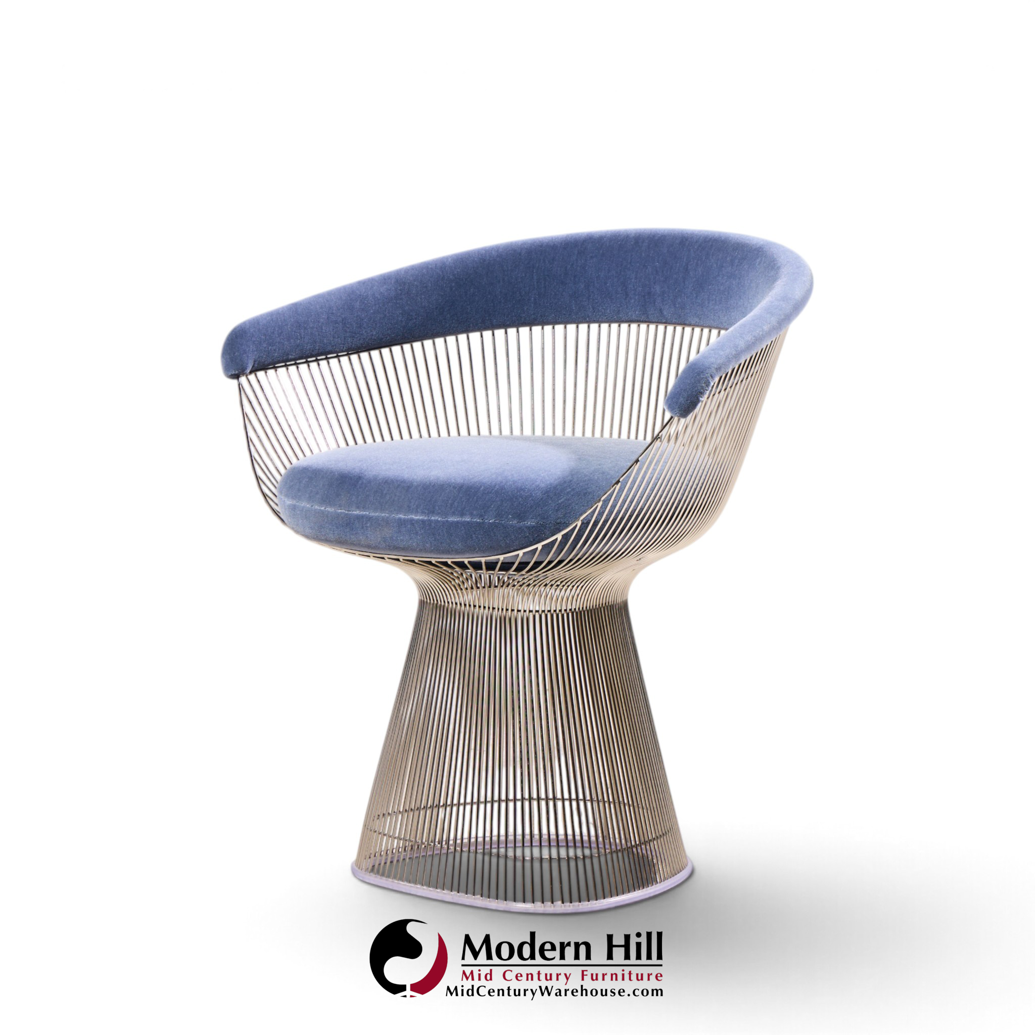 warren platner for knoll mid century dining chairs - pair
