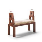 wendell castle mid century oak bench