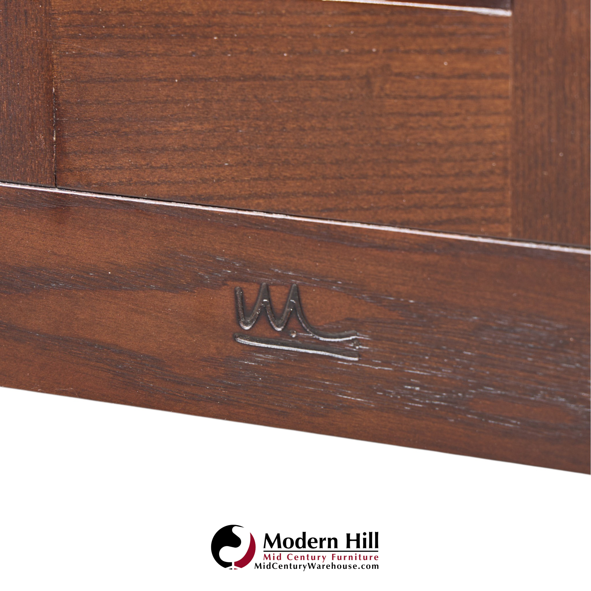 wendell castle mid century oak bench