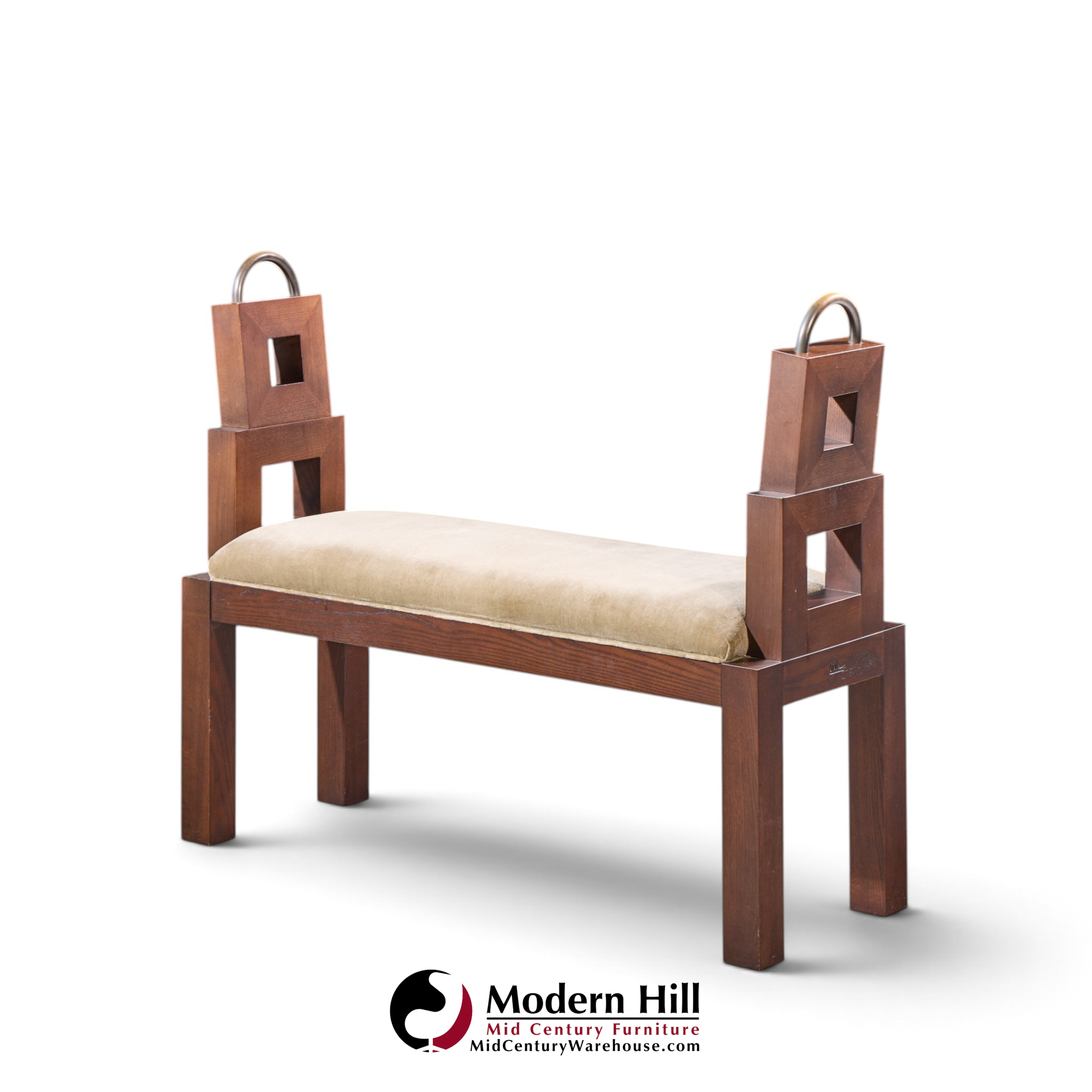 wendell castle mid century oak bench