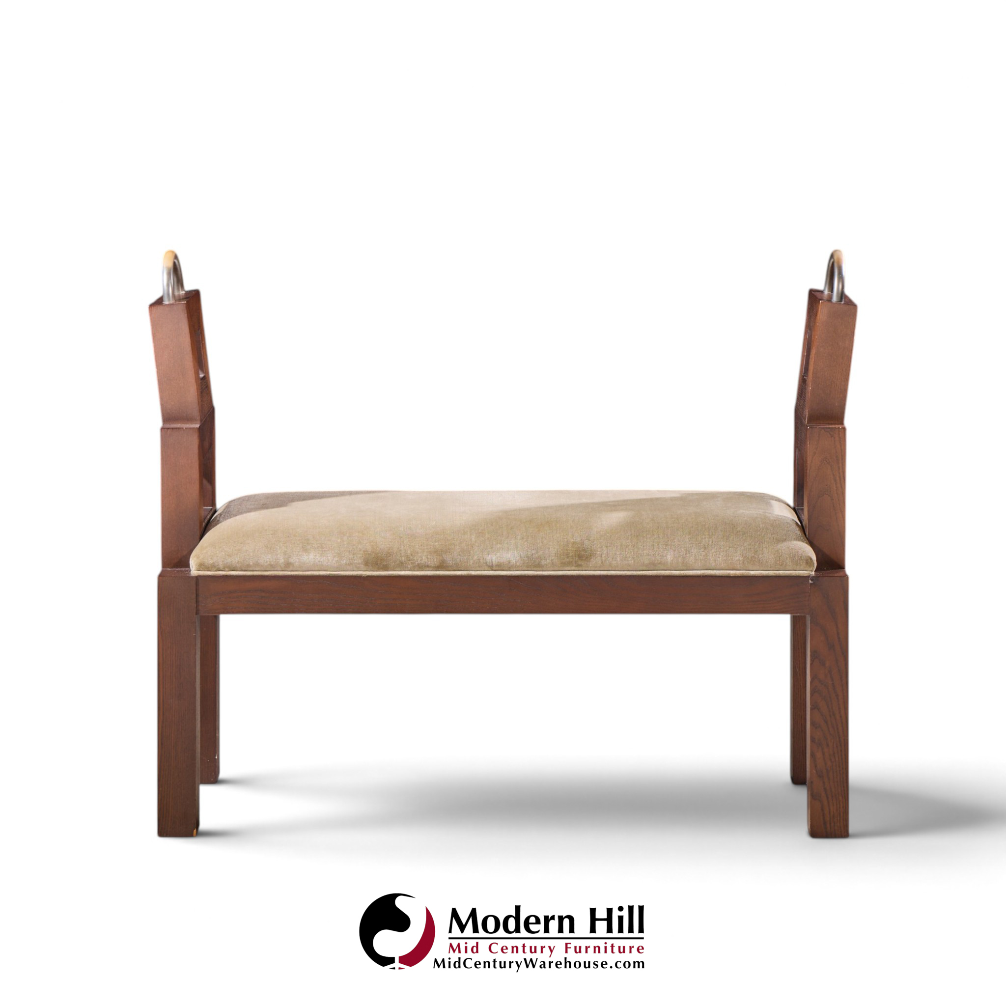 wendell castle mid century oak bench