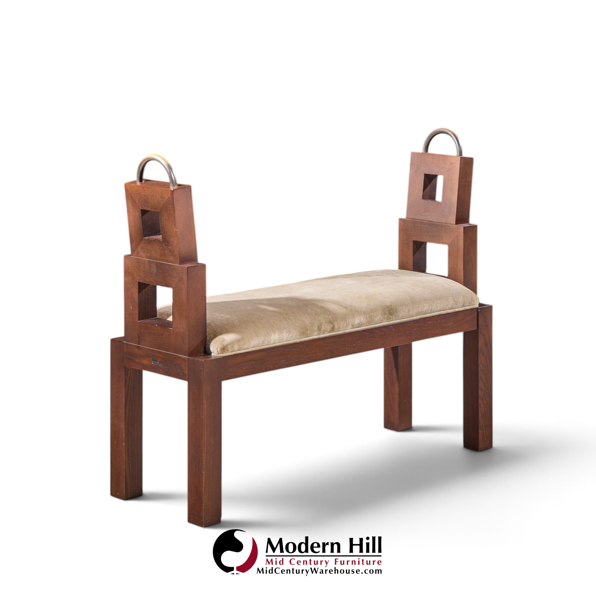 wendell castle mid century oak bench