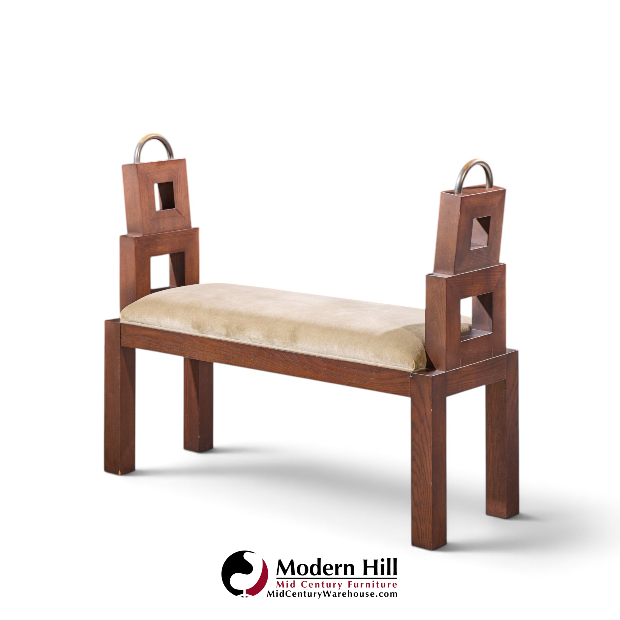 wendell castle mid century oak bench