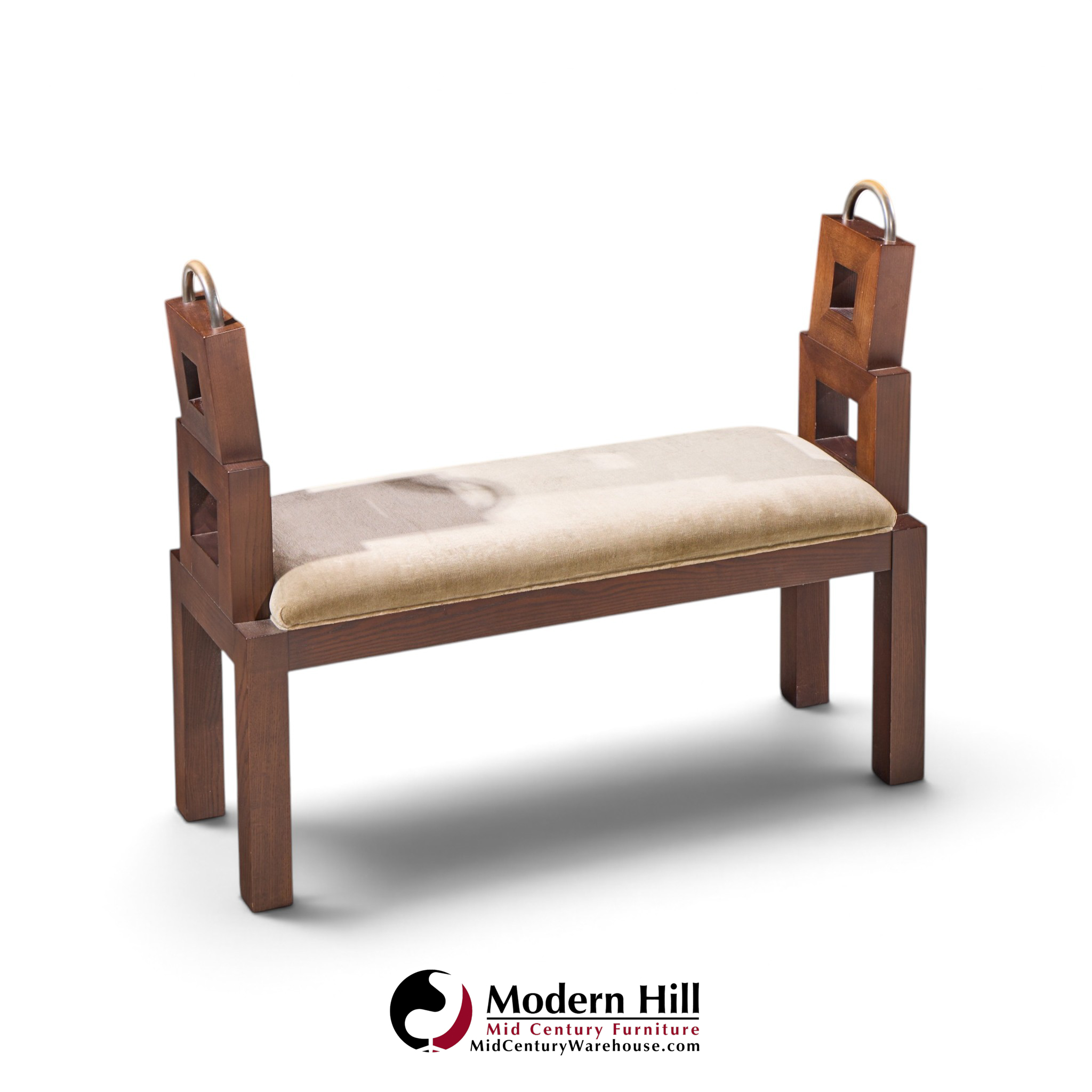 wendell castle mid century oak bench