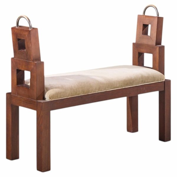 wendell castle mid century oak bench