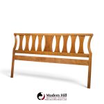 young manufacturing mid century walnut king headboard